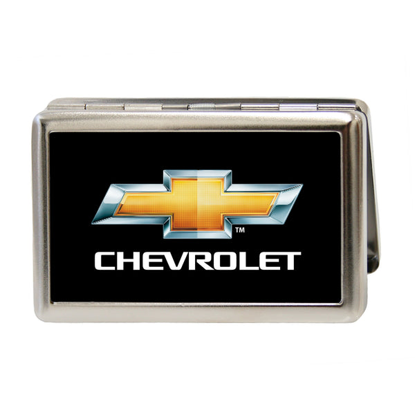 buckle down Business Card Holder - LARGE - CHEVROLET Bowtie Logo FCG Black Silver Gold White