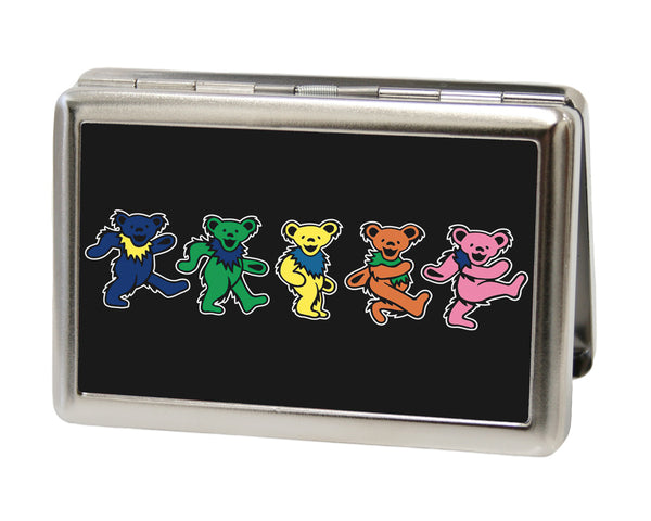 buckle down Business Card Holder - LARGE - Dancing Bears FCG Black Multi Color