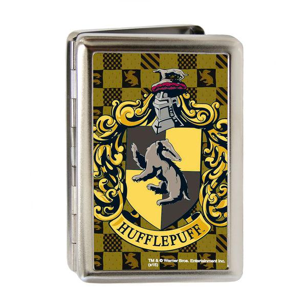 buckle down Business Card Holder - LARGE - Hufflepuff Crest FCG Golds Black