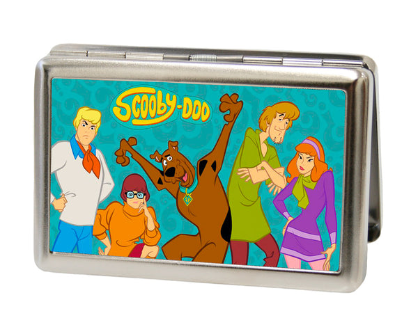 buckle down Business Card Holder - LARGE - SCOOBY-DOO Group Pose "?" FCG Turquoise
