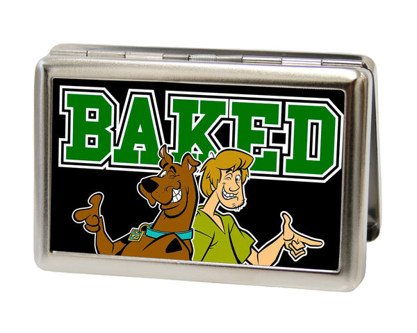 buckle down Business Card Holder - LARGE - Scooby & Shaggy BAKED FCG Black Green