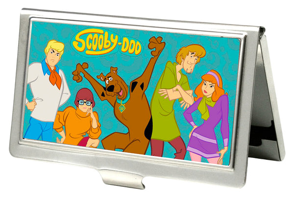 buckle down Business Card Holder - SMALL - SCOOBY-DOO Group Pose "?" FCG Turquoise