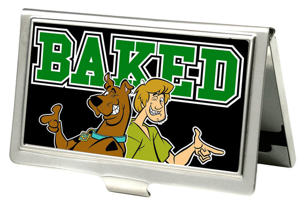 buckle down Business Card Holder - SMALL - Scooby & Shaggy BAKED FCG Black Green