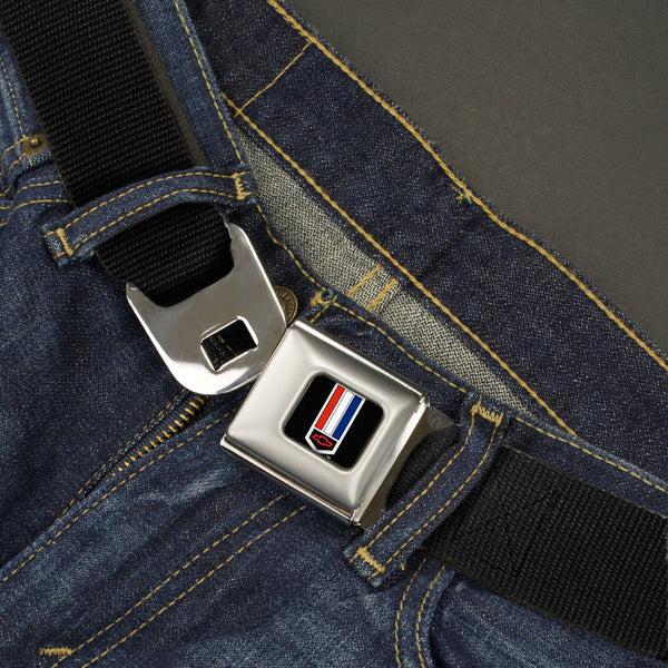 Buckle Down Camaro Badge Full Color - Seatbelt Belt - Black Webbing
