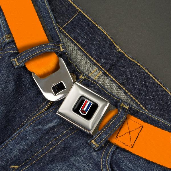 Buckle Down Camaro Badge Full Color - Seatbelt Belt - Orange Webbing