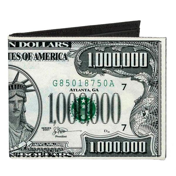 buckle down Canvas Bi-Fold Wallet - 1 Million Dollar Bill