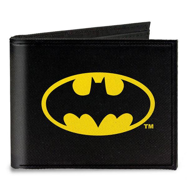 buckle down Canvas Bi-Fold Wallet - Batman Black Yellow