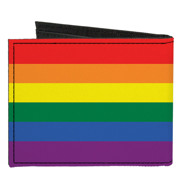 Buckle Down Canvas Bi-Fold Wallet - Flag Pride Rainbow