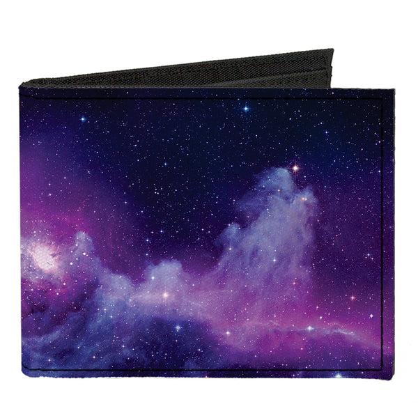buckle down Canvas Bi-Fold Wallet - Galaxy Purple Pinks