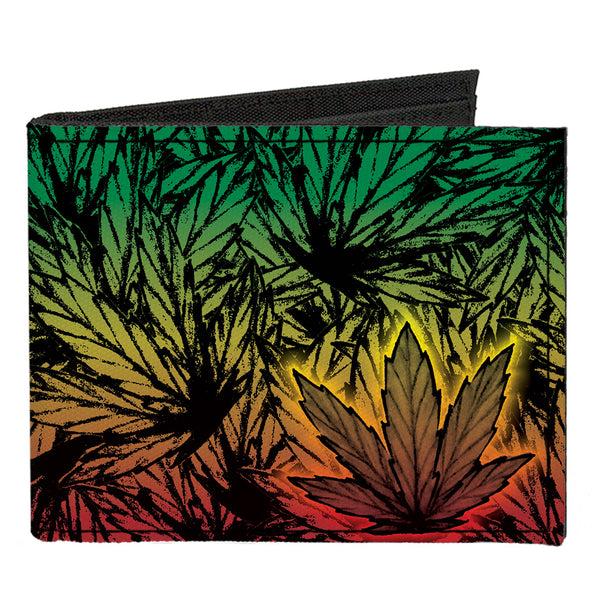 buckle down Canvas Bi-Fold Wallet - Marijuana Haze Rasta Rasta