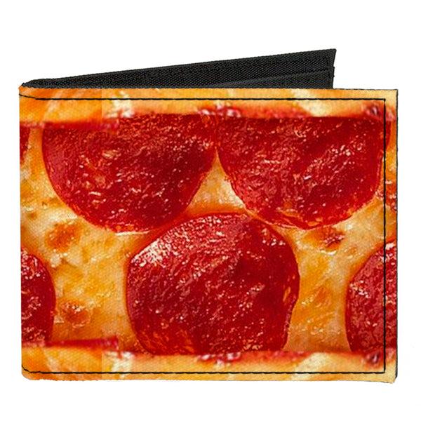 buckle down Canvas Bi-Fold Wallet - Pepperoni Pizza w Crust Vivid