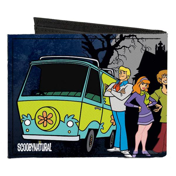 Buckle Down Canvas Bi-Fold Wallet - SCOOBYNATURAL Scooby Doo Supernatural 8-Character Group Pose2