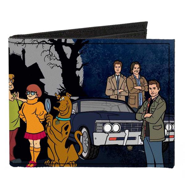 buckle down Canvas Bi-Fold Wallet - SCOOBYNATURAL Scooby Doo Supernatural 8-Character Group Pose2