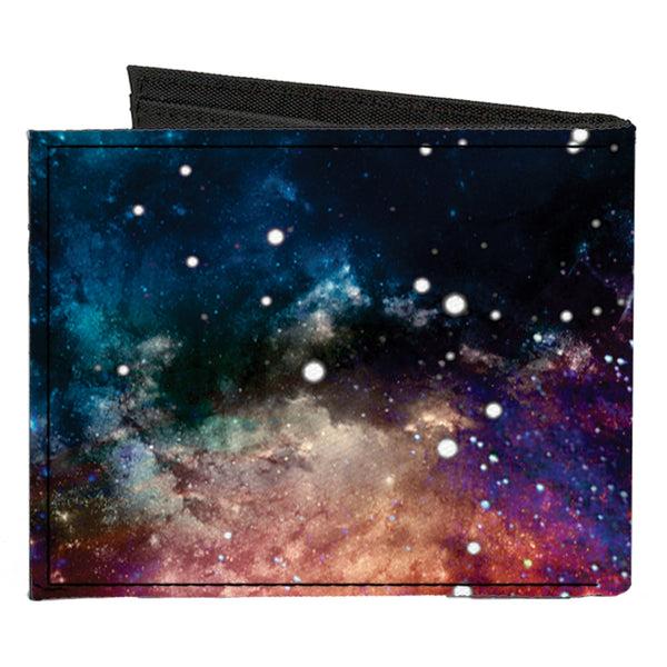 Buckle Down Canvas Bi-Fold Wallet - Space Dust Collage