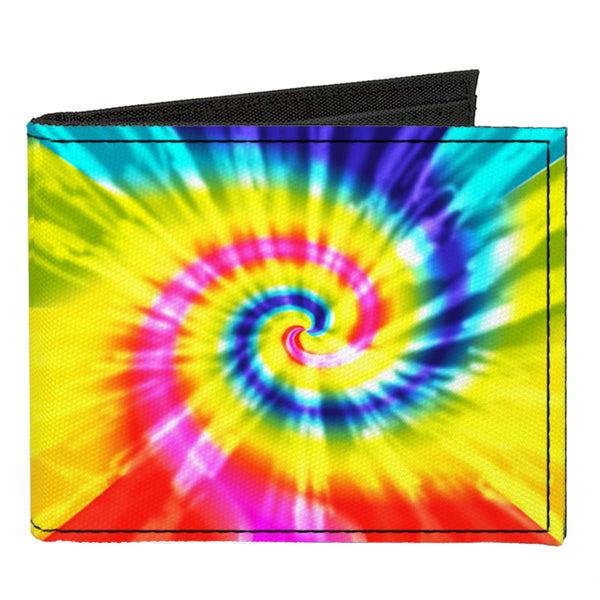 buckle down Canvas Bi-Fold Wallet - Tie Dye Spiral Multi Color