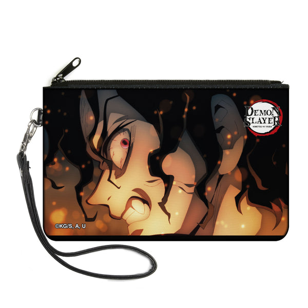 buckle down Canvas Zipper Wallet - LARGE - Demon Slayer Muzan Kibutsuji Flame Glow Pose
