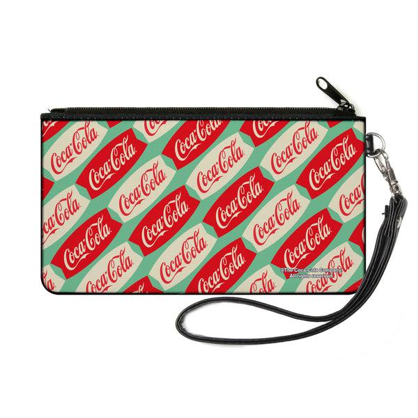 buckle down Canvas Zipper Wallet - SMALL - Coca-Cola Script Marquee Logo Green/Red/White