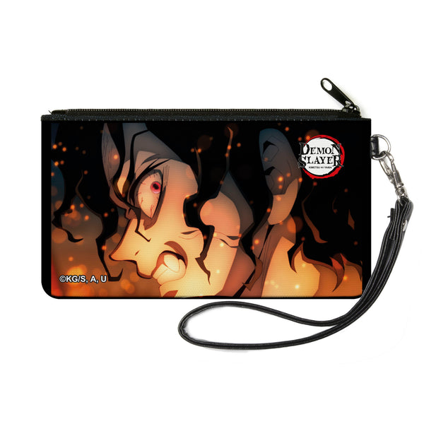 buckle down Canvas Zipper Wallet - SMALL - Demon Slayer Muzan Kibutsuji Flame Glow Pose