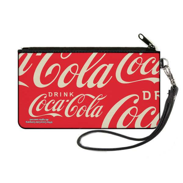 buckle down Canvas Zipper Wallet - SMALL - DRINK COCA-COLA Close-Up Red/White