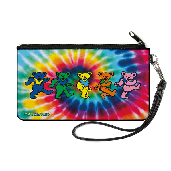buckle down Canvas Zipper Wallet - SMALL - Grateful Dead Dancing Bears Swirl Multi Color