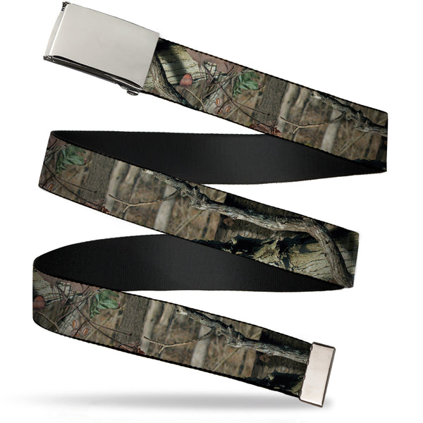 buckle down Chrome Buckle Web Belt - Mossy Oak Break-Up Infinity Webbing