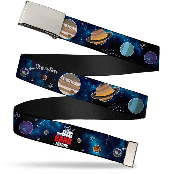 buckle down Chrome Buckle Web Belt - THE BIG BANG THEORY Planets/Space Webbing