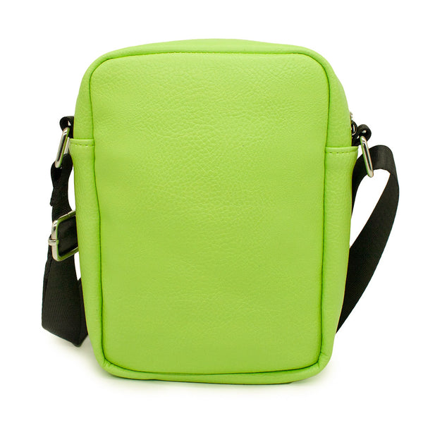 Buckle Down Crossbody Wallet - Invader Zim GIR Face CLOSE-UP Lime Green