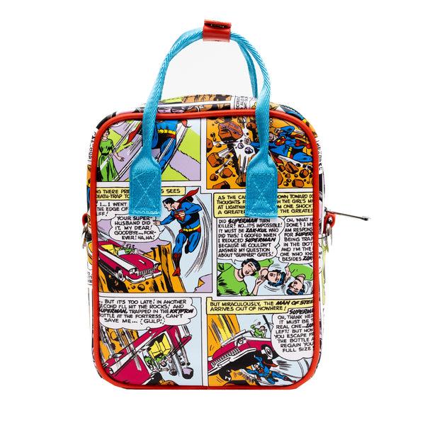 Buckle Down DC Comics Bag Crossbody Superman Return To Action Comics Cover Pose And Scenes Vegan Leather