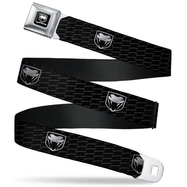 buckle down Dodge Viper Seatbelt Belt - Dodge Viper REPEAT w/Text Webbing
