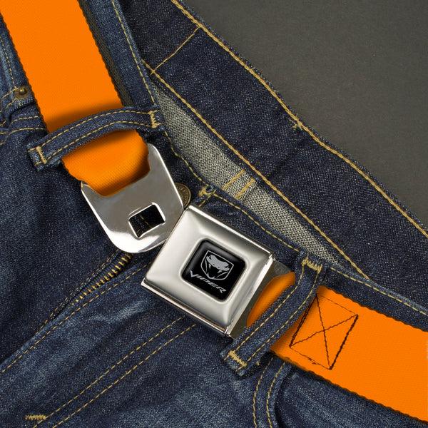 Buckle Down Dodge Viper Seatbelt Belt - Orange Webbing