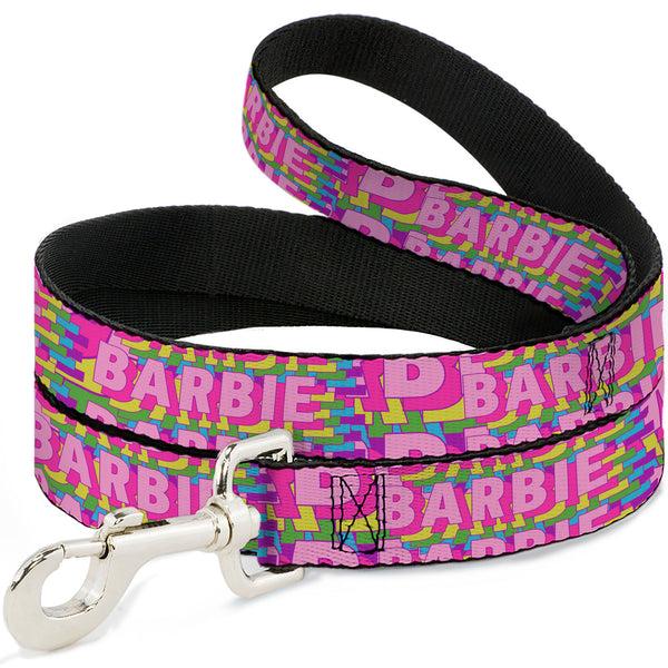 buckle down Dog Leash - BARBIE Bold Text Stacked Pink/Multi Color