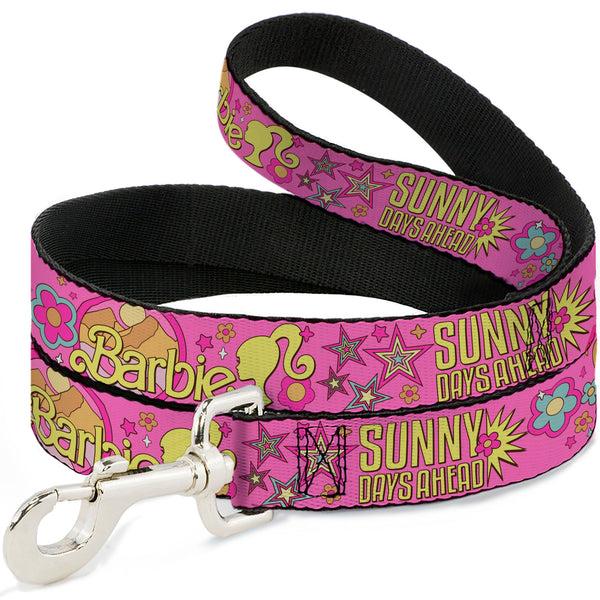 buckle down Dog Leash - BARBIE SUNNY DAYS AHEAD Icons Collage Pink/Multi Color