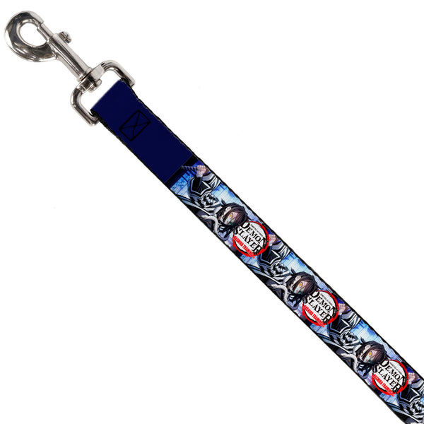Buckle Down Dog Leash - DEMON SLAYER Obanai Iguro Pose And Title Logo