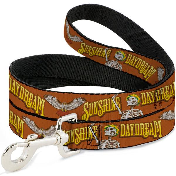 buckle down Dog Leash - Grateful Dead SUNSHINE DAYDREAM Skeleton Orange
