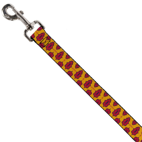 Buckle Down Dog Leash - HARRY POTTER Butterbeer Insect Icon Yellow/Reds