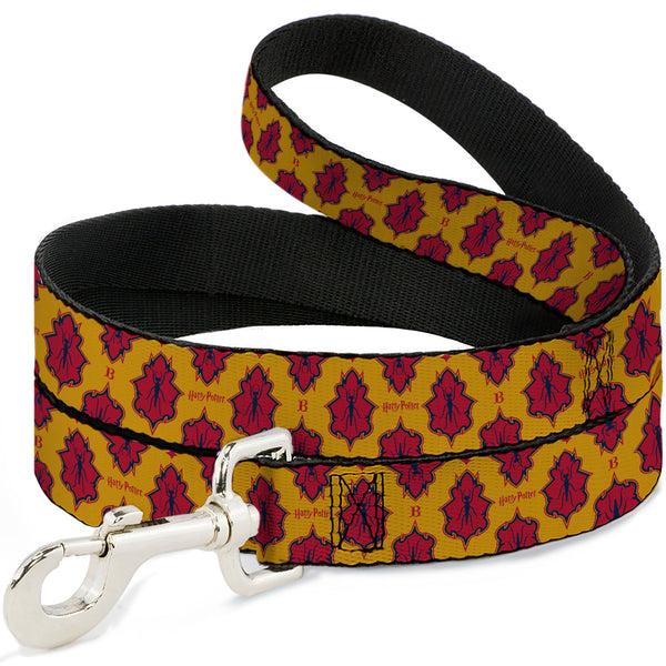 buckle down Dog Leash - HARRY POTTER Butterbeer Insect Icon Yellow/Reds