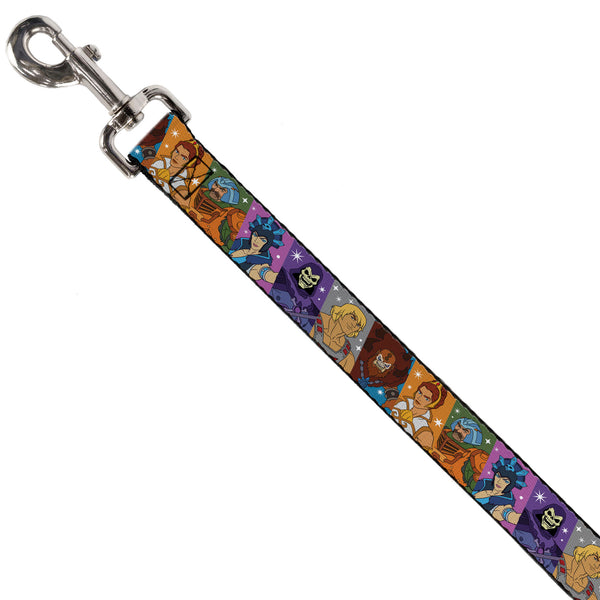 Buckle Down Dog Leash - Masters Of The Universe Character Block Stripe Poses Multi Color