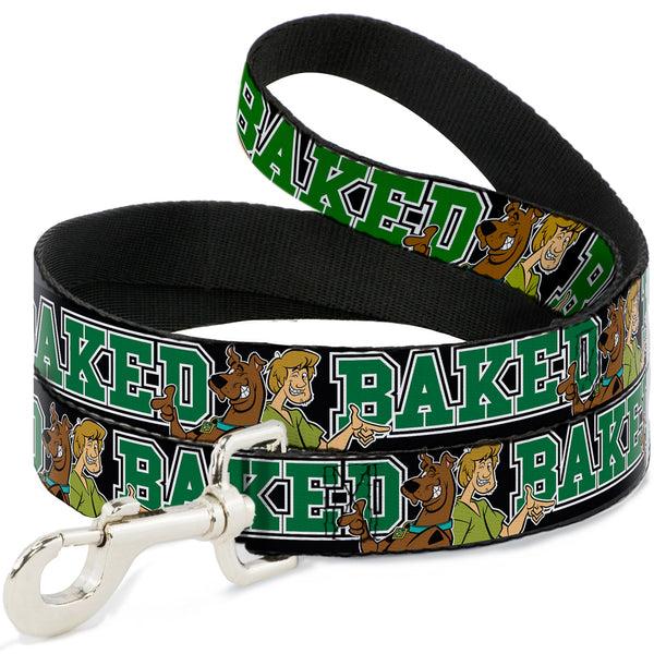 buckle down Dog Leash - Scooby Doo & Shaggy Pose/BAKED Black/Green