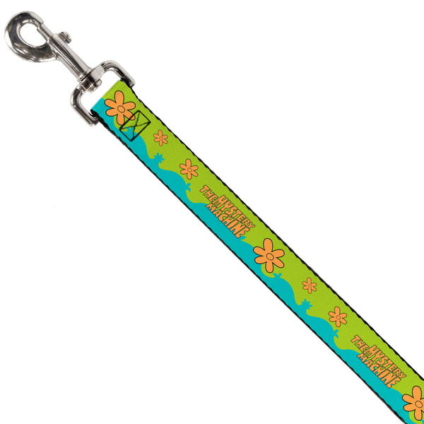 Buckle Down Dog Leash - Scooby Doo THE MYSTERY MACHINE Paint Job Green/Aqua/Orange