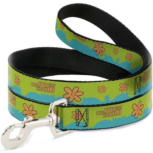 buckle down Dog Leash - Scooby Doo THE MYSTERY MACHINE Paint Job Green/Aqua/Orange