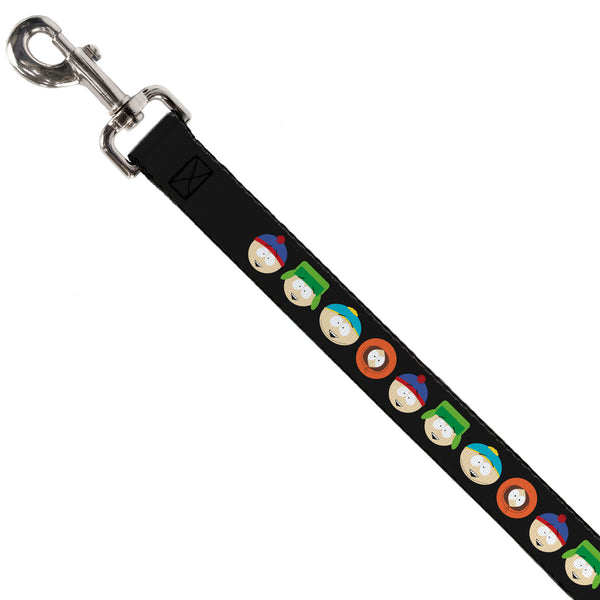 Buckle Down Dog Leash - South Park Boys Face Repeat Black