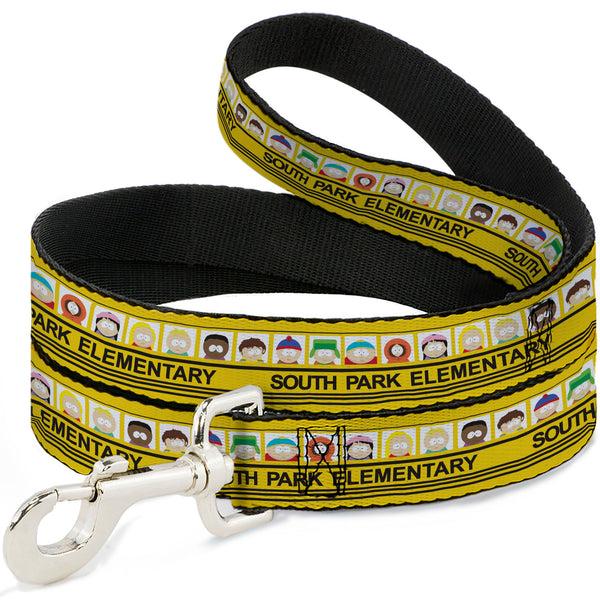 buckle down Dog Leash - SOUTH PARK ELEMENTARY School Bus Characters Pose Yellow