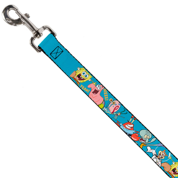 Buckle Down Dog Leash - SpongeBob SquarePants And Friends Poses Blue