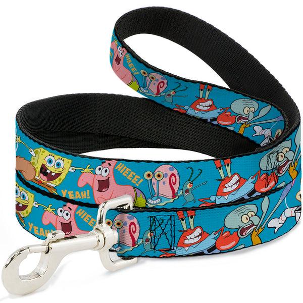 buckle down Dog Leash - SpongeBob SquarePants and Friends Poses Blue