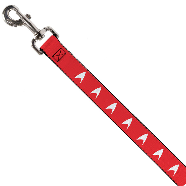 Buckle Down Dog Leash - Star Trek Starfleet Insignia Red/White