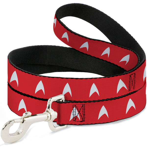 buckle down Dog Leash - Star Trek Starfleet Insignia Red/White