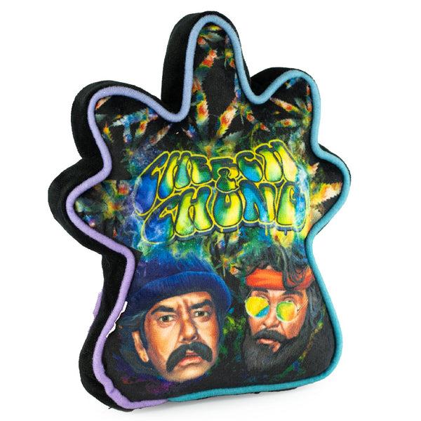 Buckle Down Dog Toy Squeaker Plush - CHEECH & CHONG Faces Smokey Tie Dye Pot Leaf