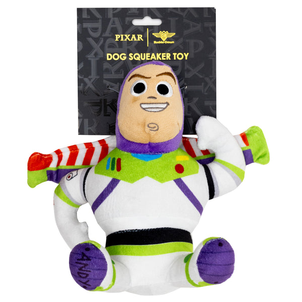Buckle Down Dog Toy Squeaker Plush - Pixar Toy Story Buzz Lightyear Full Body Pose