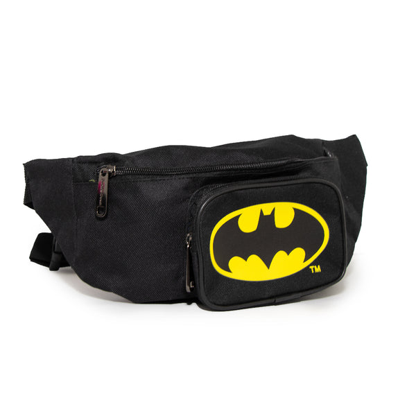 Buckle Down Fanny Pack - Batman Bat Signal Black Yellow