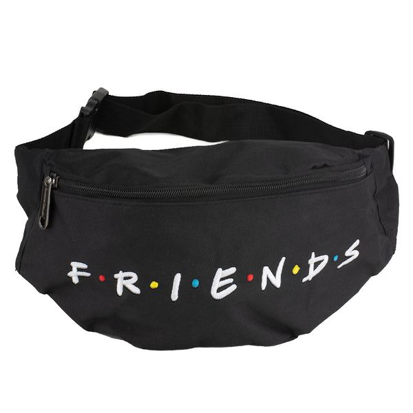 Buckle Down Fanny Pack - FRIENDS Logo Black White Multi Color